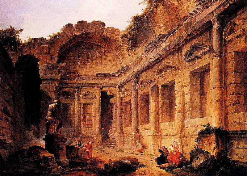 Robert Henri Interior of the Temple of Diana at Nimes Norge oil painting art